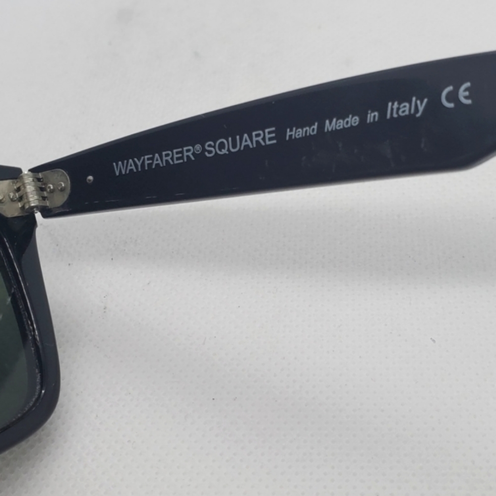 RAY-BAN Original WAYFARER classic Black Square Sunglasses- solid color- LIKE-NEW - Picture 7 of 9